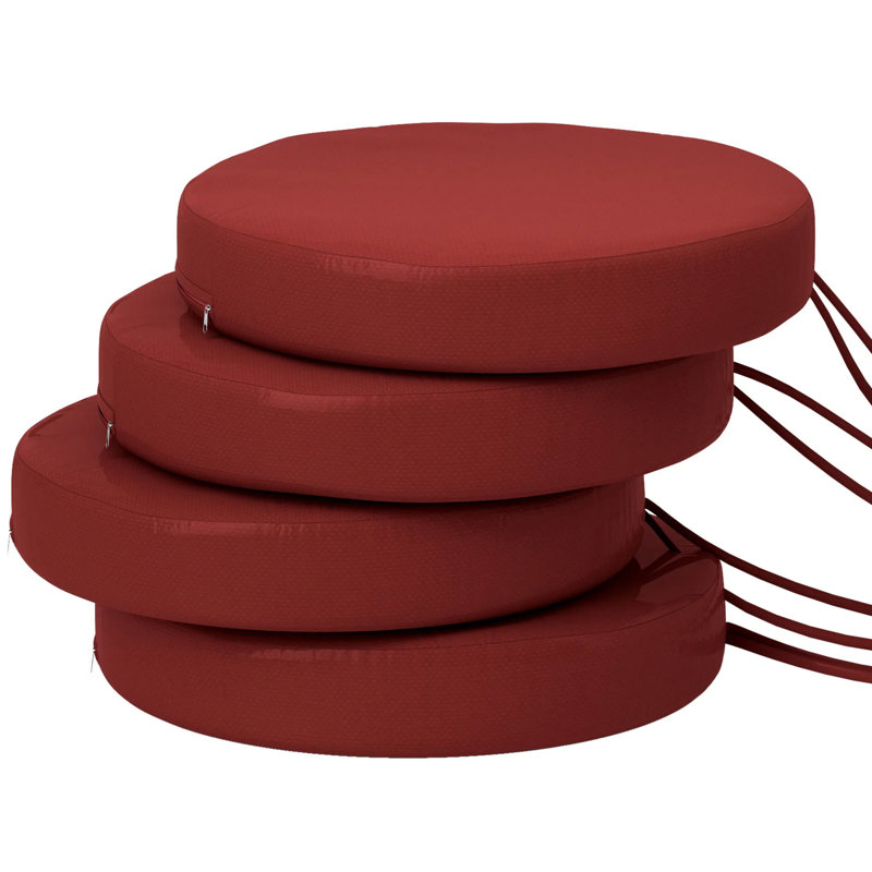 Round Outdoor Chair Seat Cushions Set Of 4,universal Fit Round Dining Chair Pad Easy Clean Wear Resistant Cushion For Garden Home Kitchen Daily Use