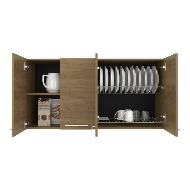 Latitude Run® Jewlia 47,2 L x 13,2 P x 23,6 H Panneaux de particules Style moderne Chêne naturel, Chêne naturel