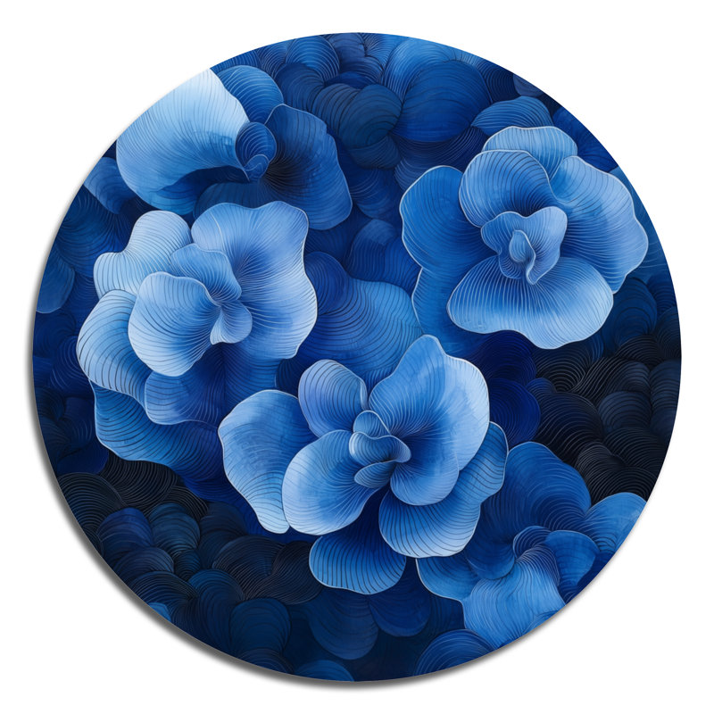 Bleu et blanc, hortensia, H 36 po x l 36 po