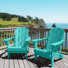 HDPE Outdoor Foldable Adirondack Chair Set Fire Pit Chair