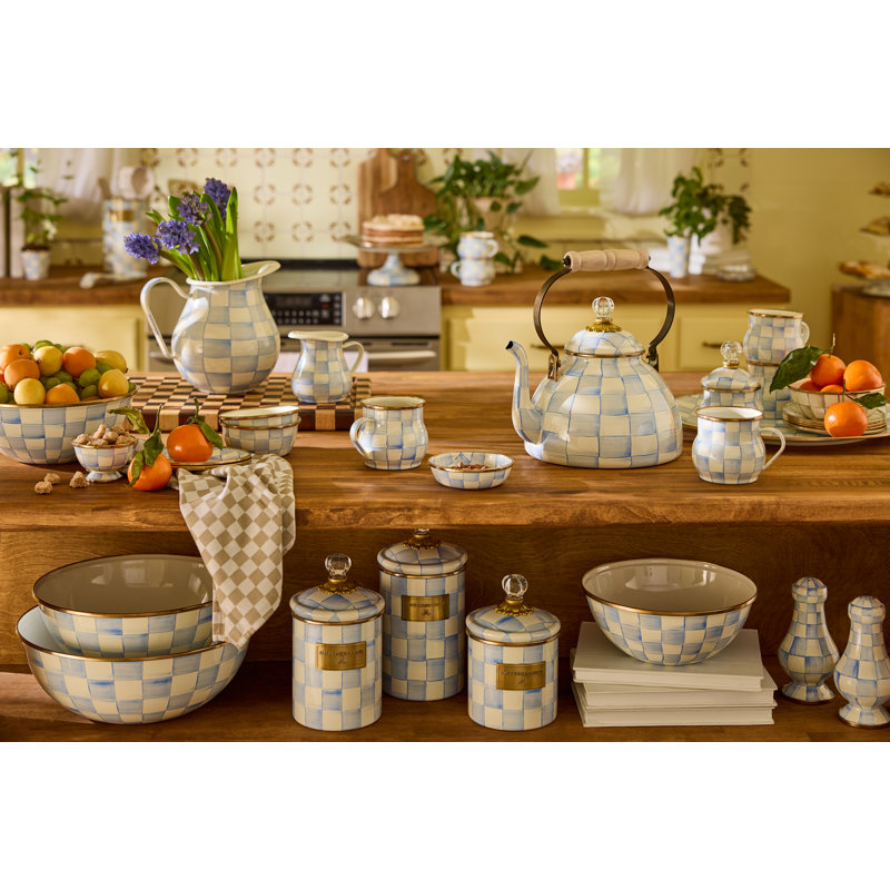 Sky Check Large Salt & Pepper Shakers
