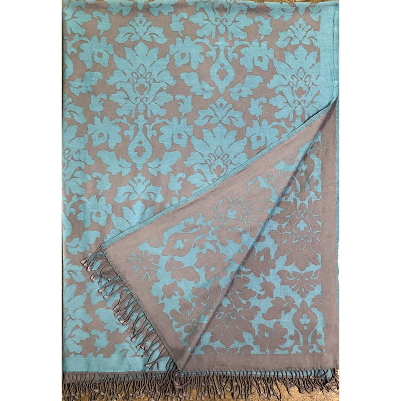 Hand Woven Throw Blanket, Aqua