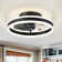 15.75" Low Profile Modern Style LED Ceiling Fan Light, APP+Remote Control, 6-Speed Fan, All Seasons