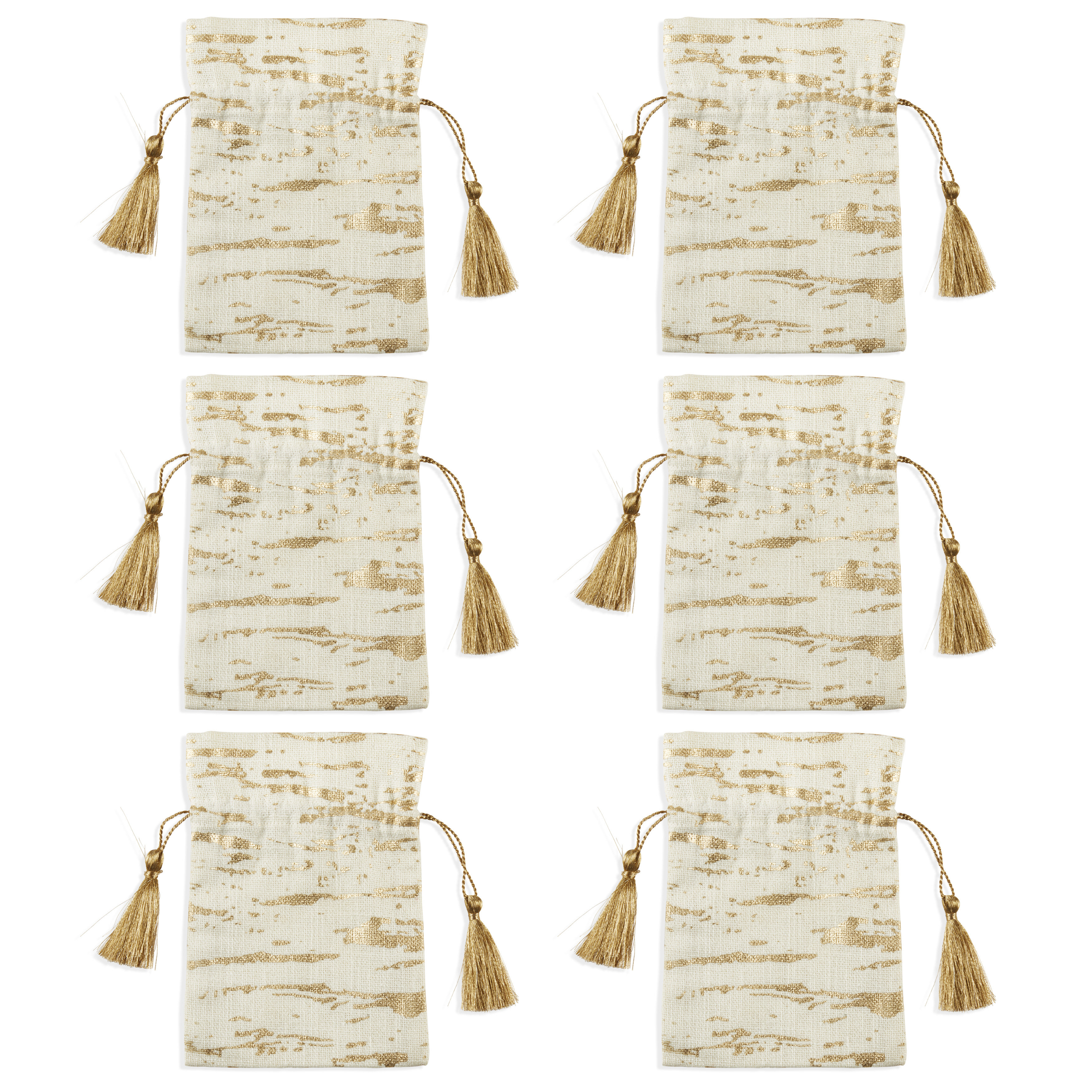 Saro Cotton Carryall Sachet Bag (Set of 6) | Wayfair