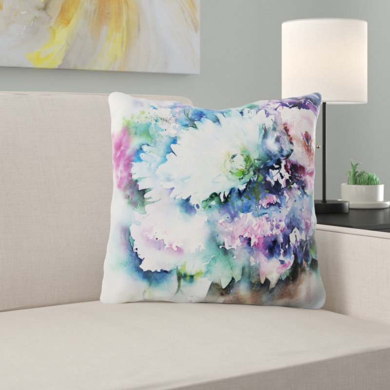 Coussin watercolour Catarina, Microsuède, Intérieur