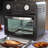 12.5 Quart 7-in-1 Convection Toaster Oven, 1500W, 5 Pre-set Menus, Roast, Bake, Grill, Broil, Toast, Dehydrate, Defrost, Stainless Steel, Black