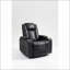 Fauteuil inclinable inclinable inclinable avec télécommande câblée, poches latérales, porte-gobelet, recharge sans fil Recliners | Cuir d'unité centrale | Noir-833792834