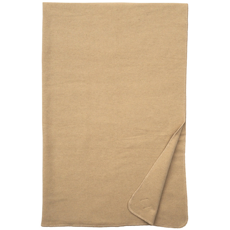 Crème de lit de rivière Wooded Uni - 152 x 183 cm, Plaid en laine crème unie pour lit d'appoint et fauteuil de lecture