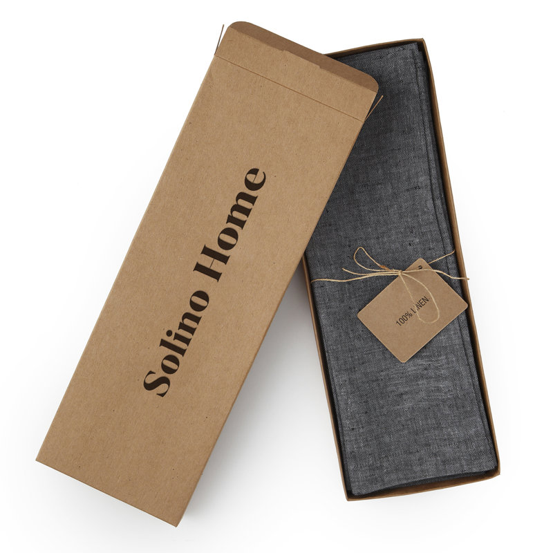 100% Pure Linen Placemats - Athena, Charcoal Grey