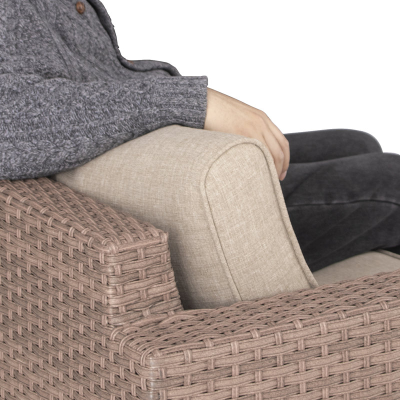 Dawnesha 2-Person Outdoor Patio Sofa with Cushions
