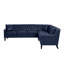 Canapé d'angle en cuir synthétique Chesterfield 6 places avec dossier capitonné pour le salon Chesterfield-131140063