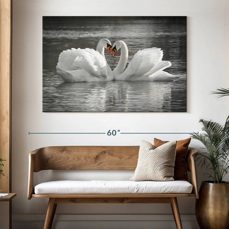 Brampt Loving Couple Swan, 34'' H X 51'' W