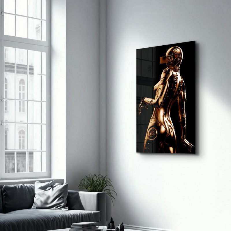 Élégante peinture murale en verre trempé de 13,8 po x 21,7 po | 100% verre trempé, épaisseur: 0,16 pouce | Imprimé UV pour des couleurs éclatantes | Parfait pour la décoration intérieure, le salon et les espaces de bureau