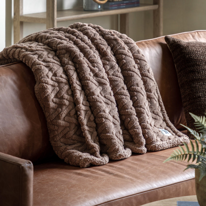Sinquefield Throw Blanket, Taupe