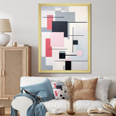 Jaishna " Pink Suprematism Geometric Serenity "