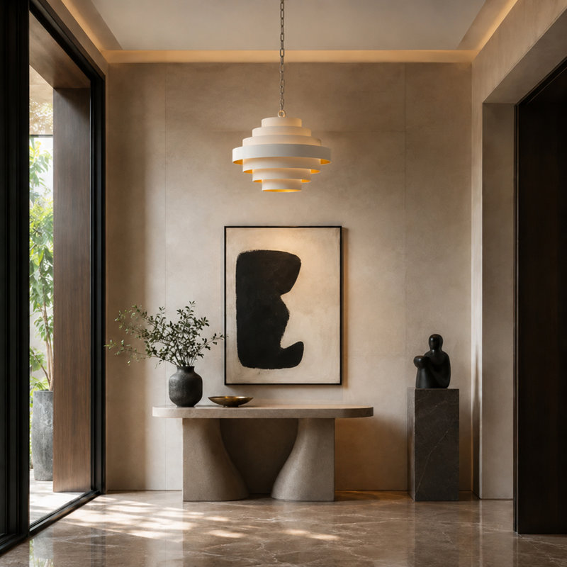 8 - Light LED Chandelier, 15.7" H x 20" W x 20" D