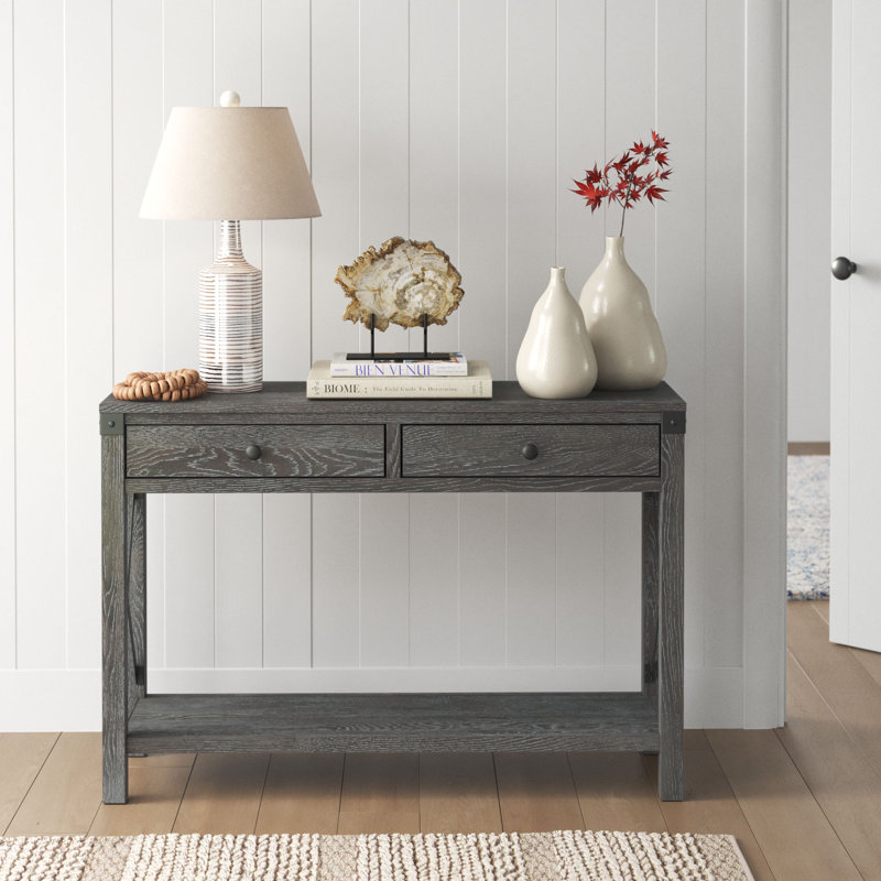 Mickens 44'' Console Table, Gray/Brown