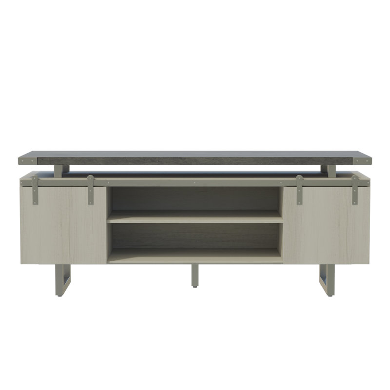 Armoire murale basse Mirella, Gris pierre