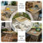 Table de patio pliable peu encombrante, plateau à lattes résistant aux rayons UV pour balcon