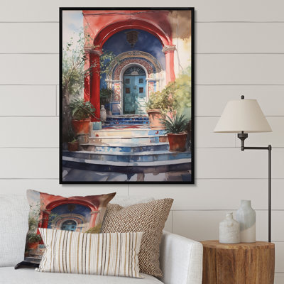 «Rustic Stairway Entrance To Country Cottage I», reproduction sur toile