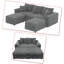 Canapé modulaire rembourré en tissu 3 places avec 2 repose-pieds Modern-2016179254-2016179252