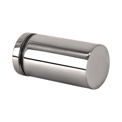 Cylinder Style Single Sided Shower Door Knob For 1/4" to 1/2" (6 to 12mm) Glazing Thickness Polished Chrome Finish