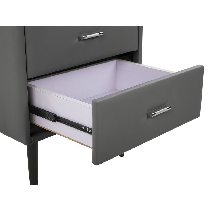 Jody 48cm W Bedside Table, Grey