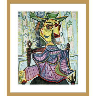 Portrait assis de Dora Maar par Pablo Picasso, impression giclée sur cadre