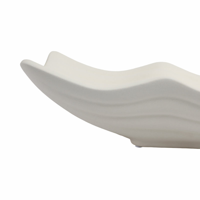 Très grand plateau décoratif abstrait pour repose-pieds Aaron Wavy - Modern Home Decor