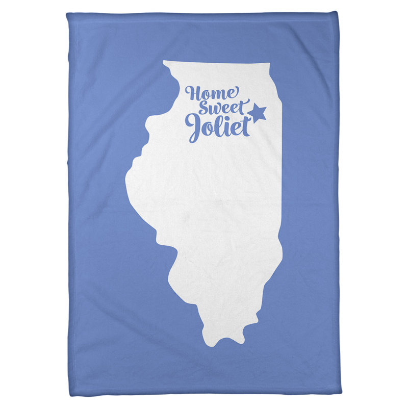Couverture polaire joliet illinois, 50 po x 60 po, Bleu
