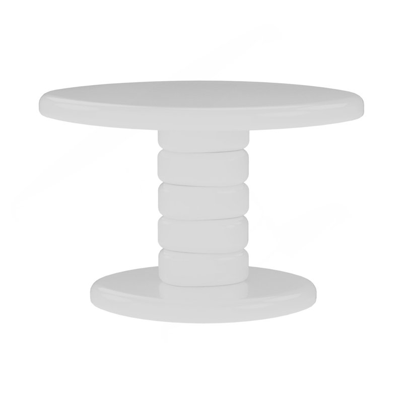 Table de bout moderne 22,6 po x 15,7 po x 15 po Pavy, White