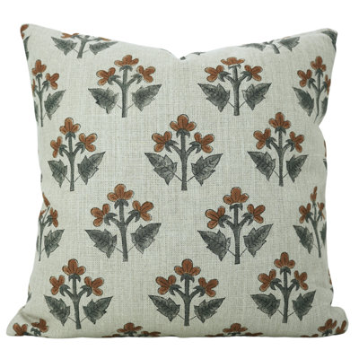Coussin décoratif décoratif en lin épais épais Fab Divine Accent, (Chahat, brun)