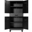 Armoire de rangement en métal avec tiroir, portes verrouillables et 2 tablettes réglables