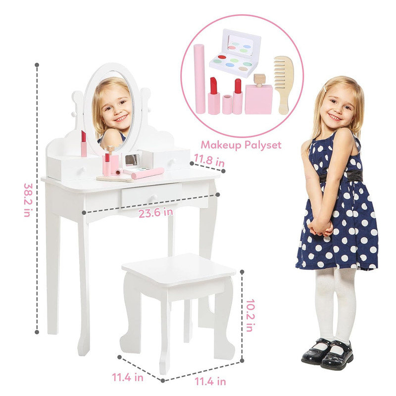 Kids with Mirror, White