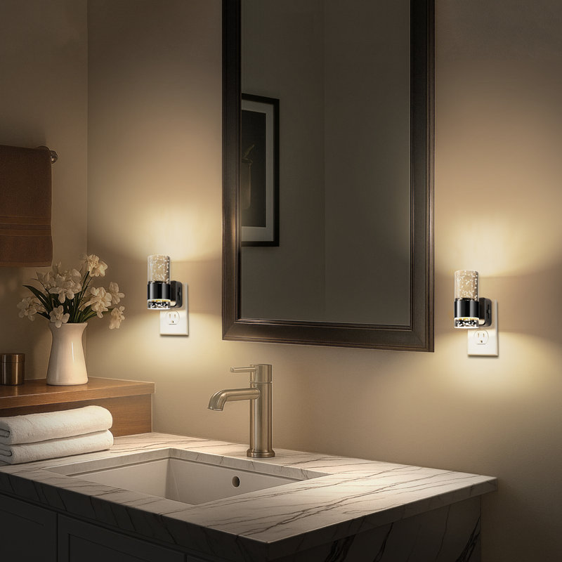 Plug In Night Light, Black