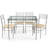 Maven 4 - Person Glass Top Four Leg Dining Set
