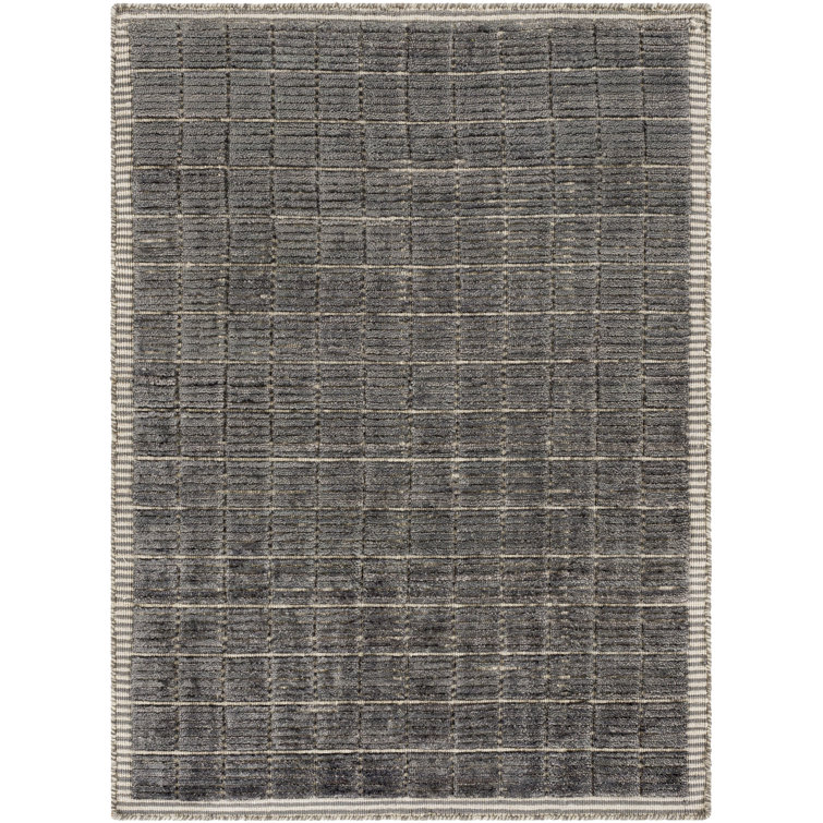 Jacey Handmade Tufted Charcoal Gray Area Rug
