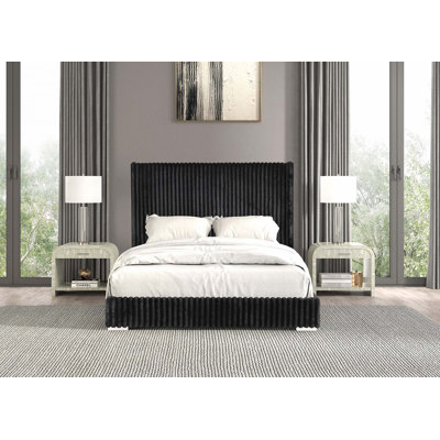 Tissu contemporain en chenille de fourrure 1pc (lit seulement)