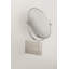 Lamura Round Magnifying Metal Framed Wall Mounted Bathroom / Vanity Mirror in Brushed Stainless Steel