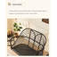 Chaise d'appoint en bois massif et rotin de style nordique pour le salon et la chambre à coucher.