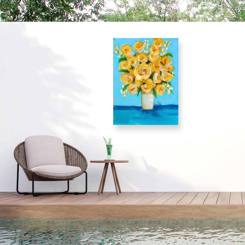 Toile jaune Karrie Evenson, H 14 po x l 19 po