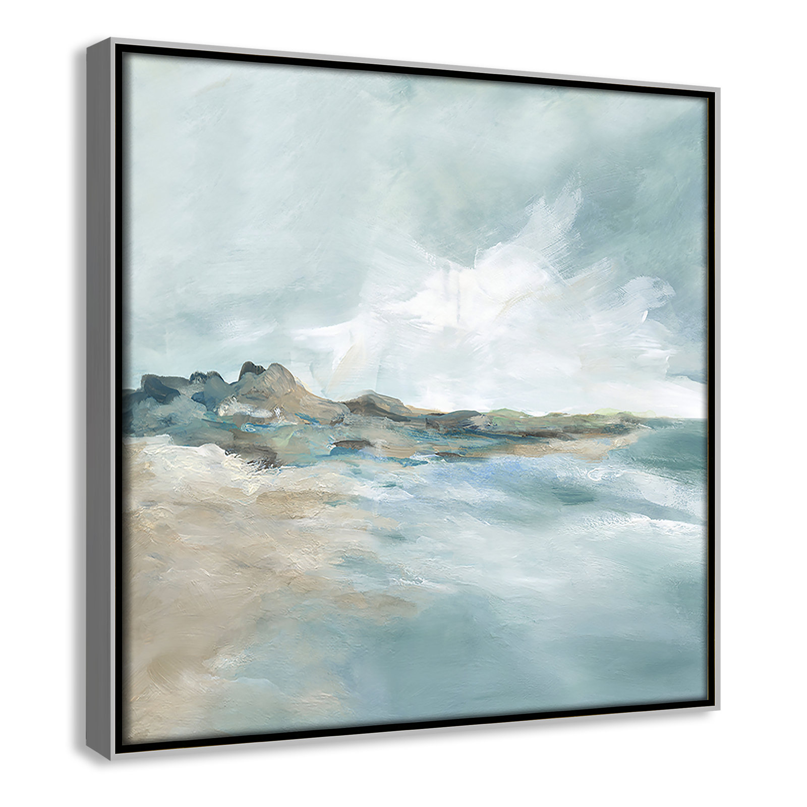 Coralie "Sandpoint" Print by Carol Robinson, Silver, 13.5" H x 13.5" W