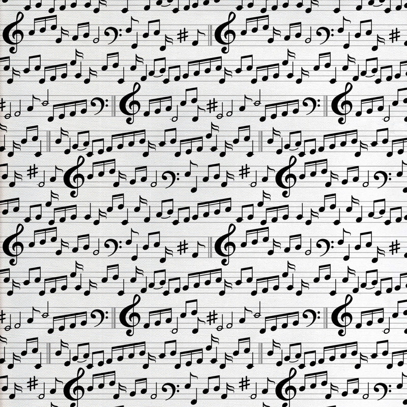 Tissu musical, l 36 po x L 360 po
