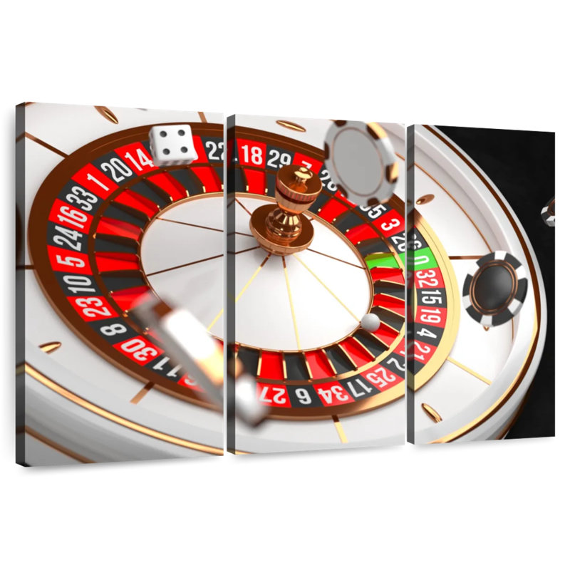 Casino Roulette, 28" H x 45" W