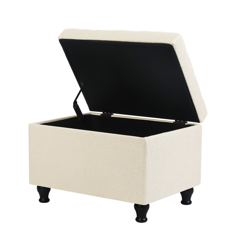 Repose-pieds avec rangement 24 pouces, Beige