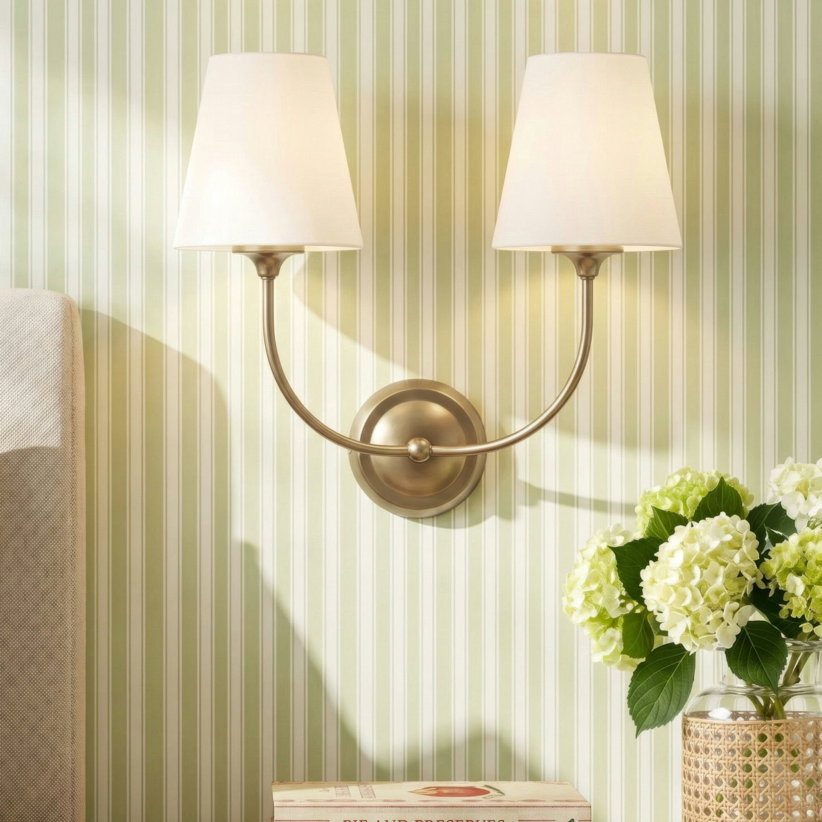 Gable 2-Light Armed Sconce