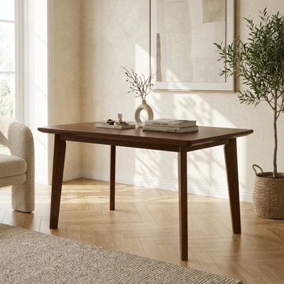 Solid Wood Farmhouse Dining Table with Minimalist Design