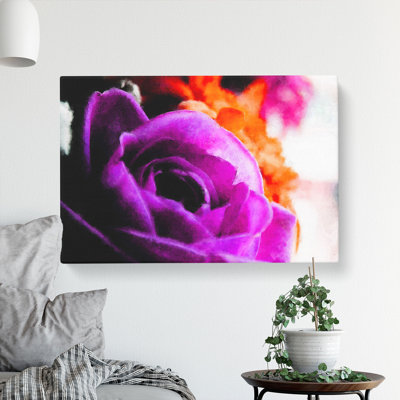 Purple Rose Flower Vol.5 - Wrapped Canvas