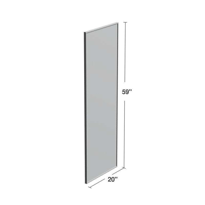 Miroir suspendu Kinkaid, 59 po x 20 po, Argent