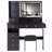 41" Large Size Left Drawer Desktop Vanity Table+Cushioned Stool Dresser Set, 2 Ac+2 Usb Power Station, Hair Dryer Stand, Extra Large Touch Control Led Mirror, 3-Color Switch, Epa, Gcc, Ul Certificate-1349244126